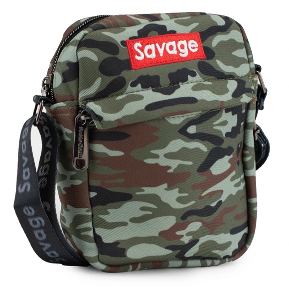 Olive Camo SAVAGE Women's Crossbody Wallet - Picture 1 of 2